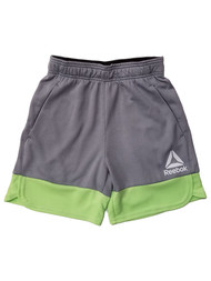 Reebok Boys Gray & Lime Green Athletic Basketball Shorts