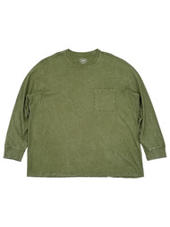 The Foundry Mens Big & Tall Kelp Green Long Sleeve Pocket Tee T-Shirt