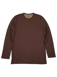 The Foundry Mens Big & Tall Brown Long Sleeve Crewneck T-Shirt