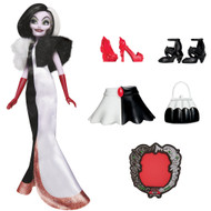 Disney Villains Cruella De Vil Fashion Doll with Accessories & Removable Clothes