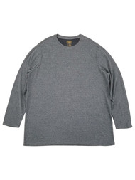 The Foundry Mens Big & Tall Heather Gray Long Sleeve Crewneck T-Shirt