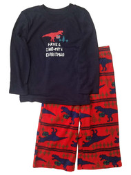 Jammies For Your Families Toddler Boys Dino-Mite Christmas Pajama Set 2T
