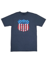 Miller High Life Mens Big & Tall Navy Blue Heather Graphic Tee T-Shirt