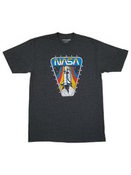 Mens Big & Tall Charcoal Heather Gray NASA Space Shuttle Program T-Shirt
