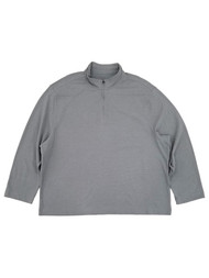 Van Heusen Mens Big & Tall Gray Ottoman Quarter Zip Pullover Sweatshirt
