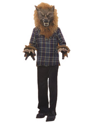 Boys Werewolf Halloween Costume Wolf Mask & Shirt Set