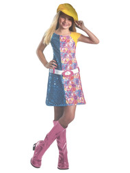 Disguise Girls Sequin A Go-Go Costume Sequin Hippie Dress & Hat Medium (7-8)