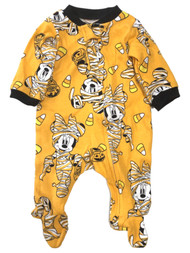 Disney Infant Boys & Girls Orange Mickey Mouse Halloween Sleeper Pajamas