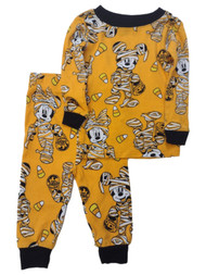 Disney Infant & Toddler Boys Orange Mummy Mickey Mouse Halloween Pajamas