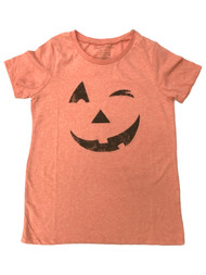 Womens Faded Orange Pumpkin Halloween Tee Shirt T-Shirt