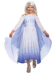 Disney Frozen Girls White Sparkle Snow Queen Elsa Costume Dress Small (4-6X)