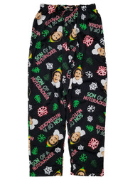 Briefly Stated Mens Black Buddy The Elf Fleece Sleep Pants Pajama Bottoms