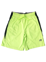 Russell Boys Green & Black Athletic Basketball Shorts With Drawstring