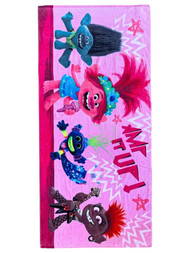 Dreamworks Trolls All Amped Up Beach Towel 28x58 100% Cotton