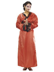 Womens Adult Geisha Red Kimono Robe Costume