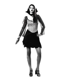 Womens Gothic Priestess Costume Vampiress One Size Fits Most