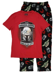 Briefly Stated Mens 2-Piece Star Wars The Mandalorian Sleepwear Pajama Set
