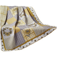 Virah Bella Yellow Sunshine Sunflower Quilted Throw Blanket, 50" x 60"