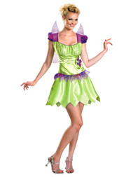 Disguise Womens Tinker Bell Green & Purple Dress Costume Small (4-6)