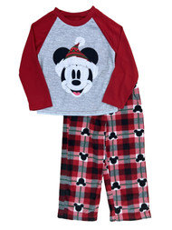 Disney Mickey Mouse Toddler Boys & Girls Holiday Pajamas Sleep Set