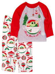 Star Wars Boys Baby Yoda Christmas Long Sleeve 2 Piece Pajama Set Size 4