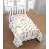 Little Miss Matched Vintage Stripes & Hearts Kids Sheet Set, Twin Bed Sheets