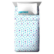 Fortnite Boogie Twin Sheet Set, 3 Piece Microfiber Bed Sheets, Blue