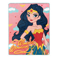 Wonder Woman "Truth Love Strength" Silk Touch Plush Throw Blanket, 40X50
