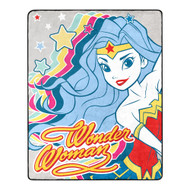 Wonder Woman, "Jet Setter" Silk Touch Plush Throw Blanket, 40X50