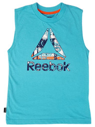 Reebok Boys Teal Blue Reebok Tank Top Sleeveless Shirt