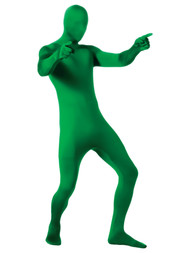 Rubies Mens Green Full Body Stretch Jumpsuit Costume Jumper Bodysuit Large