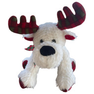 Holiday Christmas Moose Stuffed Animal with Plaid Antlers, Plush Pal