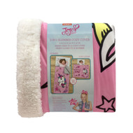 JoJo Siwa Be Your Own Star 2-in-1 Slumber Bag & Cozy Blanket, Pink Unicorn