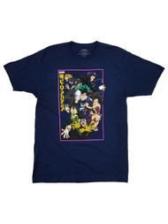 My Hero Academia Mens Navy Blue Graphic Tee Short Sleeve T-Shirt