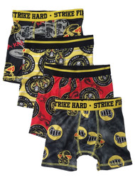 Cobra Kai Boys 4-Pack Athletic Stretch Underwear Boxer Briefs XS 4