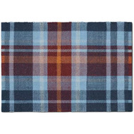 Threshold Woven Blue & Cranberry Plaid Accent Rug 24x36 Cotton/Wool Throw Mat