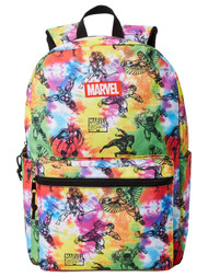 Marvel Avengers Super Hero All-Over Print 17" Backpack, Tie Dye School Book Bag