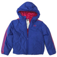 Adidas Girls Blue & Pink Ski Jacket Winter Coat