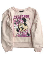 Disney Girls Pink Minnie Mouse Selfie Time Sweatshirt Sweat Shirt