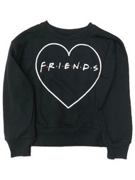Friends TV Show Girls Colorful Black Heart Sweatshirt Sweat Shirt