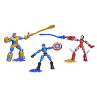 Marvel Avengers Bend & Flex Iron Man, Captain America, Thanos Action Figure Set