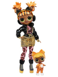LOL Surprise OMG Winter Missy Meow Fashion Doll & Baby Cat Doll, 25 Surprises