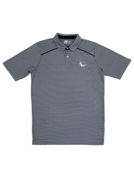Russell Mens Gray Stripe Gonzaga Bulldogs Short Sleeve Polo Shirt