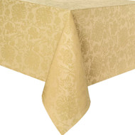 Winter Wonderland Holiday Medley Gold Damask Tablecloth, 60x144 Oblong