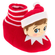 The Elf On The Shelf Toddler Boys Plush Red Christmas Slippers Shoes Small (7-8)