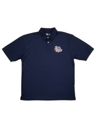 Russell Mens Navy Blue Gonzaga Bulldogs Short Sleeve Polo Shirt