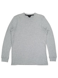 Shaquille O'Neal Mens Big & Tall Gray Heather Knit Crew Long Sleeve Shirt