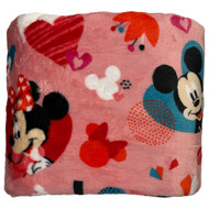 Big One Oversized Minnie & Mickey Mouse Hearts Microplush Throw Blanket, 5'x6'