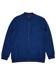 Shaquille O'Neal Mens Big & Tall Estate Blue Scuba Jacket Zip Sweatshirt