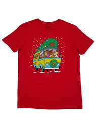 Scooby-Doo Mens Red Xmas Tee Short Sleeve Christmas T-Shirt